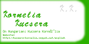 kornelia kucsera business card